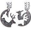 Image 2 : Love stone, carved coin pendants, whitetail antler keychains, animal print travel jewelry box