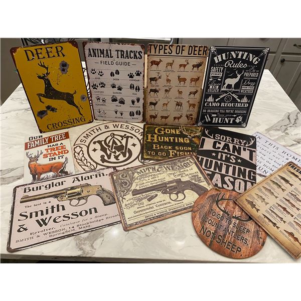 Vintage metal sign collection