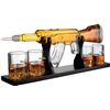 Image 1 : Limited Edition Rifle Decanter With 4 Bullet Glasses and Mohogany Wooden Base
