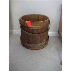 Old wooden bucket