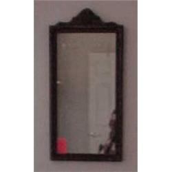 Oak framed etched mirror