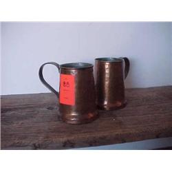 2 Copper tankards