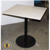 Image 1 : WHITE TOP (WOOD) TABLE WITH STEEL BASE