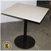 Image 1 : WHITE TOP (WOOD) TABLE WITH STEEL BASE