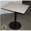 Image 1 : WHITE TOP (WOOD) TABLE WITH STEEL BASE