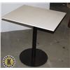 Image 1 : WHITE TOP (WOOD) TABLE WITH STEEL BASE