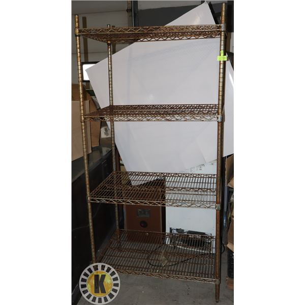 4 SHELF METRO RACKING -APPROX 74.5" T  X 36" X 24"