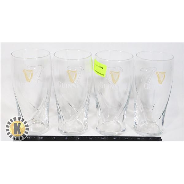 4 NEW 20-OZ GUINNESS BRANDED BEER GLASSES