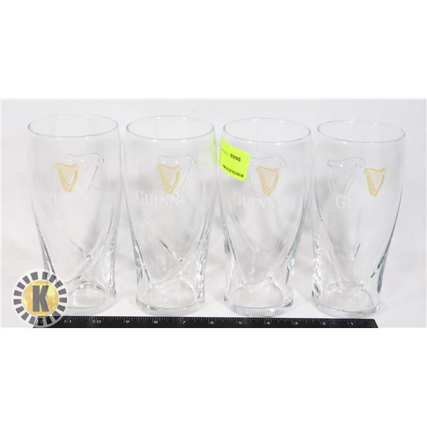 4 NEW 20-OZ GUINNESS BRANDED BEER GLASSES