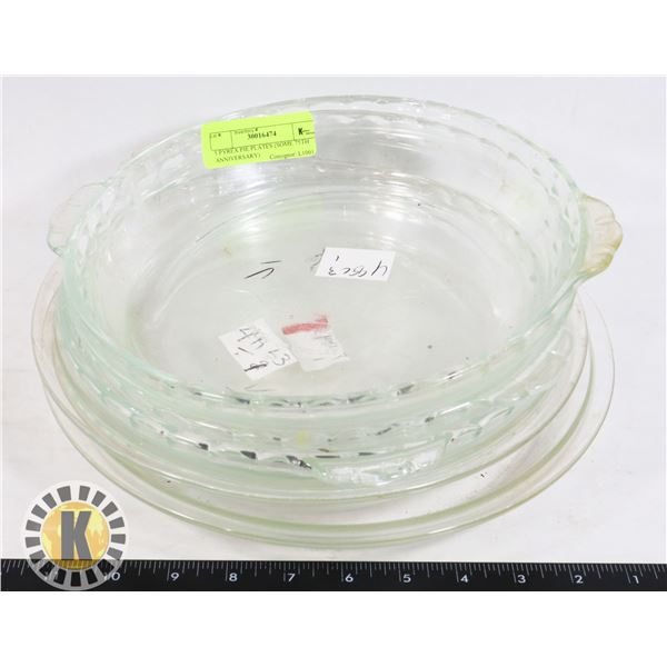 5 PYREX PIE PLATES (SOME 75TH ANNIVERSARY)