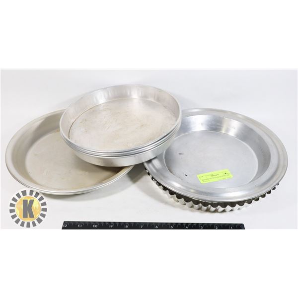 BUNDLE OF STAINLESS STEEL PIE PLATES