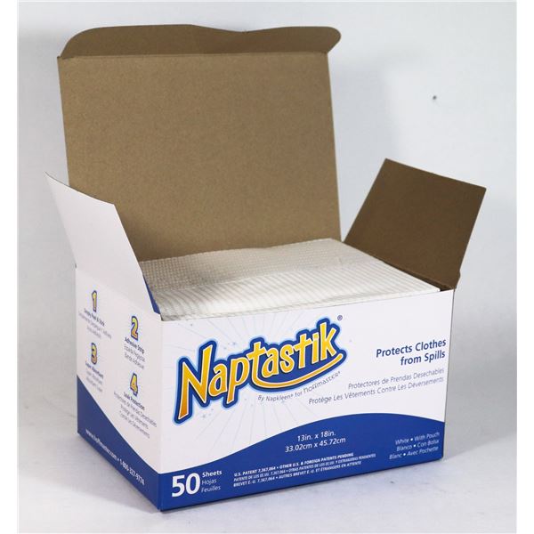 NEW 50PC CASE OF NAPTASTIK ADULT BIBS