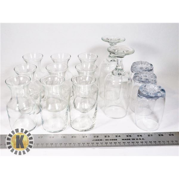 BUNDLE OF ASSORTED RESTAURANT GLASSWARE