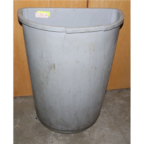 28" TALL HALF MOON SHAPE GARBAGE CAN