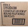 Image 2 : CASE OF CLEAR BOWL LIDS (FOR 8" ROUND PULP BOWLS)