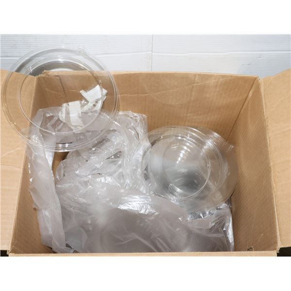 CASE OF CLEAR BOWL LIDS (FOR 8  ROUND PULP BOWLS)