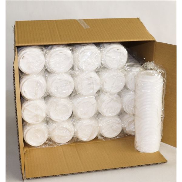 NEW 1000PC CASE OF WHITE HOT BEVERAGE LIDS