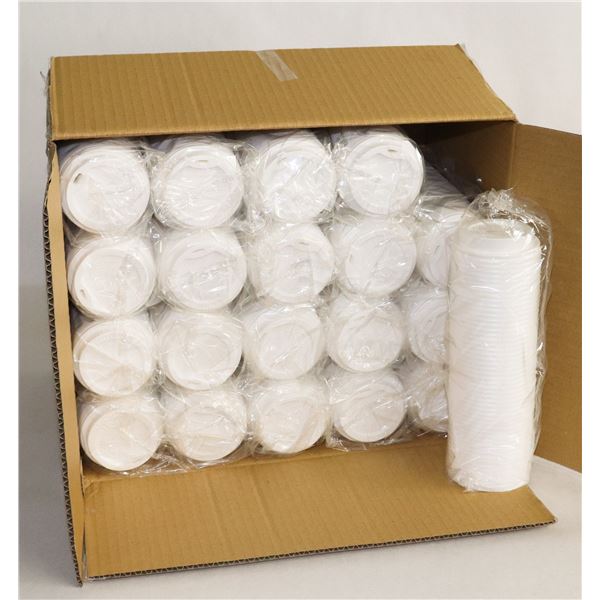 NEW 1000PC CASE OF WHITE HOT BEVERAGE LIDS