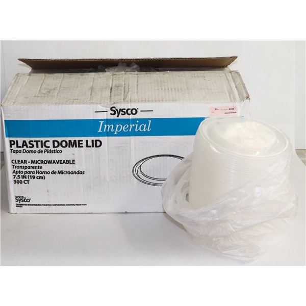 NEW 300PC CASE OF SYSCO IMPERIAL PLASTIC DOME LIDS