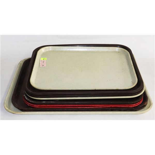 LARGE BUNDLE OF ASSORTED SIZE SERVING TRAYS