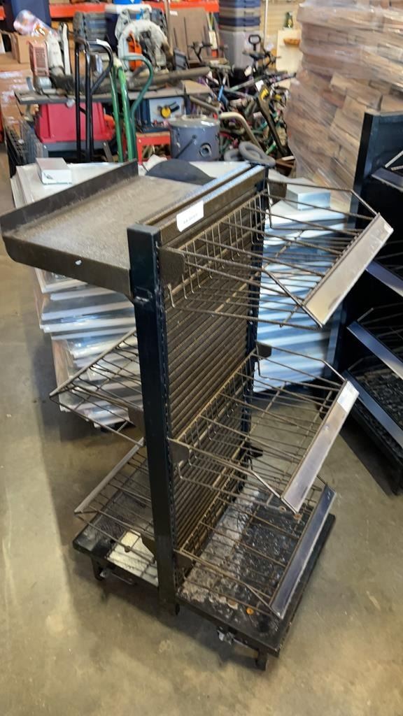 DUAL SIDED METAL RETAIL DISPLAY RACK