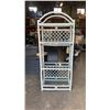 Image 1 : RATTAN SHELVING UNIT WITH GLASS SHELVES