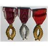 Image 1 : Lot of 3, Belgium Medal Golden, Silver & Bronxe Palms Order Of The Crown