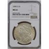 Image 1 : USA, 1890S $1, Morgan silver dollar, NGC MS61.