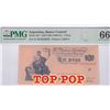 Image 1 : [Top Pop] Argentina, 1947 (ND 1948 -51), 1 Pesos, M79793504M . PMG 66EPQ.