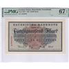 Image 2 : [Top Pop] German States, Bayerische Notenbank, 1923, 50000 Mark, A588099. PMG 67EPQ. The Only 1 top 