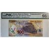 Image 1 : Mexico, 2010, 100 Peso, A9969471. PMG 66EPQ. Commemorative. Microprint Error.