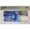 Image 1 : Switzerland. 2004, 100 Franken, 04H6888888, PMG 66EPQ. Almost solid#8. Rare.