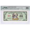 Image 1 : Disney Dollar, 2002, $1, A00025574A. 100 Years of Magic. PMG 66EPQ.