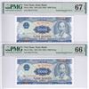 Image 2 : [Error] Viet Nam, State Bank, Lot of 2, 1991. 5000 Dong, DW7777755. PMG 66EPQ -67EPQ. Duplicate S/N 