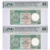 Image 1 : HK & Shanghai Banking Corp., Lot of 2 interesting consecutive, 1992, $10 ,VU732289 (Normal) with VU7