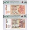 Image 1 : Standard Chartered Bank, Lot of 5, 1997, $20/ 50/ $100/ $500/ $1000, A979076. PMG65 -66EPQ. A Prefix