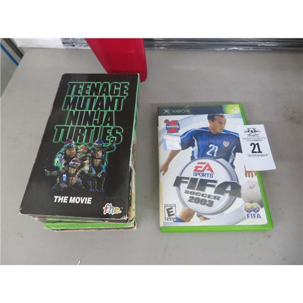 TMNT VHS Tapes, Xbox Fifa 2003