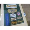 Image 2 : Framed Olympia Beer Mirror and Patches (2) - No Shipping