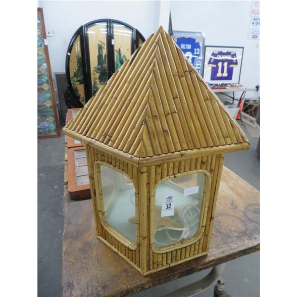 Bamboo Lighted Display Case