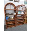 Image 1 : Rounded Painted Rattan Display Shelves (2)