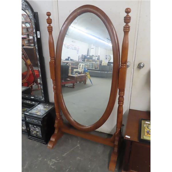 Wood Cheval Mirror - No Shipping