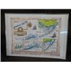 Image 3 : Framed Florida Nautical Map and Octopus Wall Art (2)