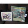 Image 1 : Framed 007 Thunderball and Motorcycle Print - 13" x 13"