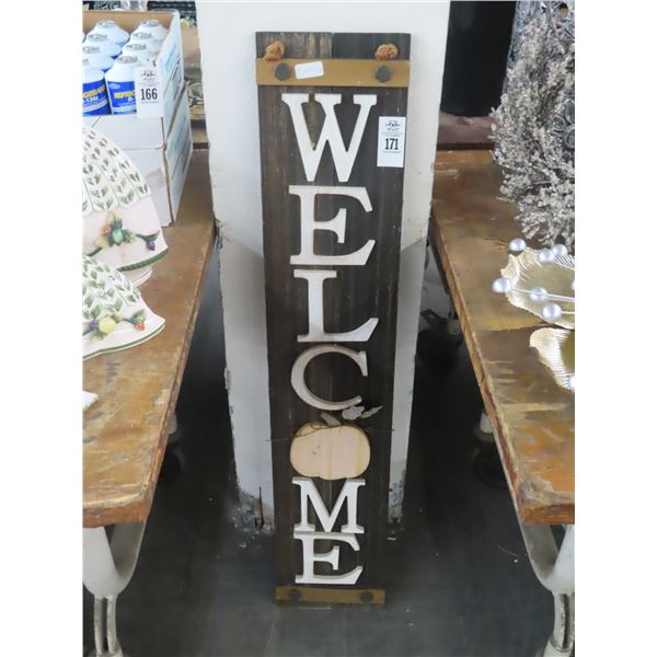 Wood Welcome Sign