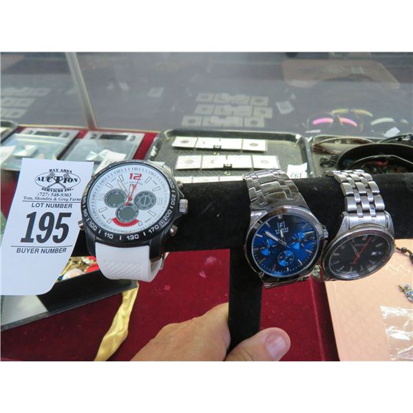 3-US Polo, George Diamond or Seiko Wristwatch - 3 X $