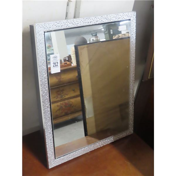 Silver Framed Mirror - 19  x 25  - No Shipping