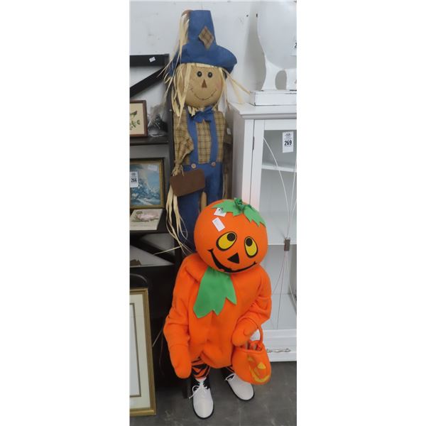 Pumpkin Child and Scarecrow