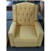 Image 1 : Yellow Button Tufted Accent Armchair