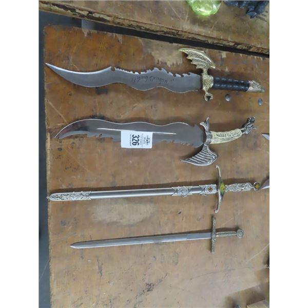 4-Flying Dragon and Other Decorative Knives - 4 X $