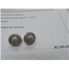 Image 2 : 14K WG Diamond Earrings w/85 Round Cut Diamonds 6.6g - Replacement